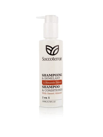 Shampoing & Démêlant 2 en 1 à l’Amande Douce – 200 ml