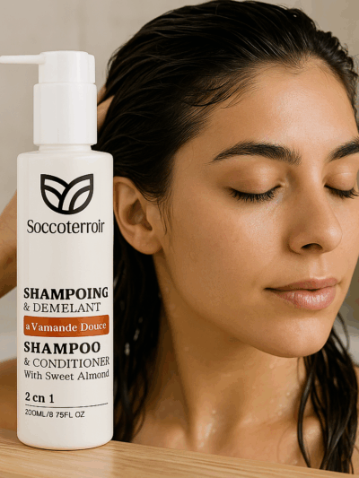 Shampoing & Démêlant 2 en 1 à l’Amande Douce – 200 ml